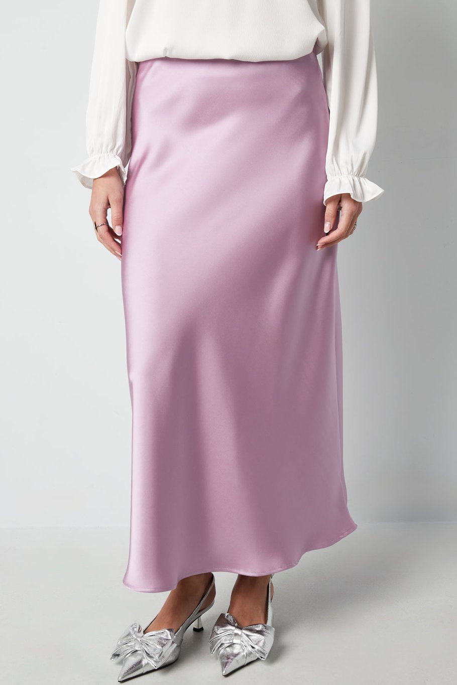 Rok Satijn Beige voor dames
