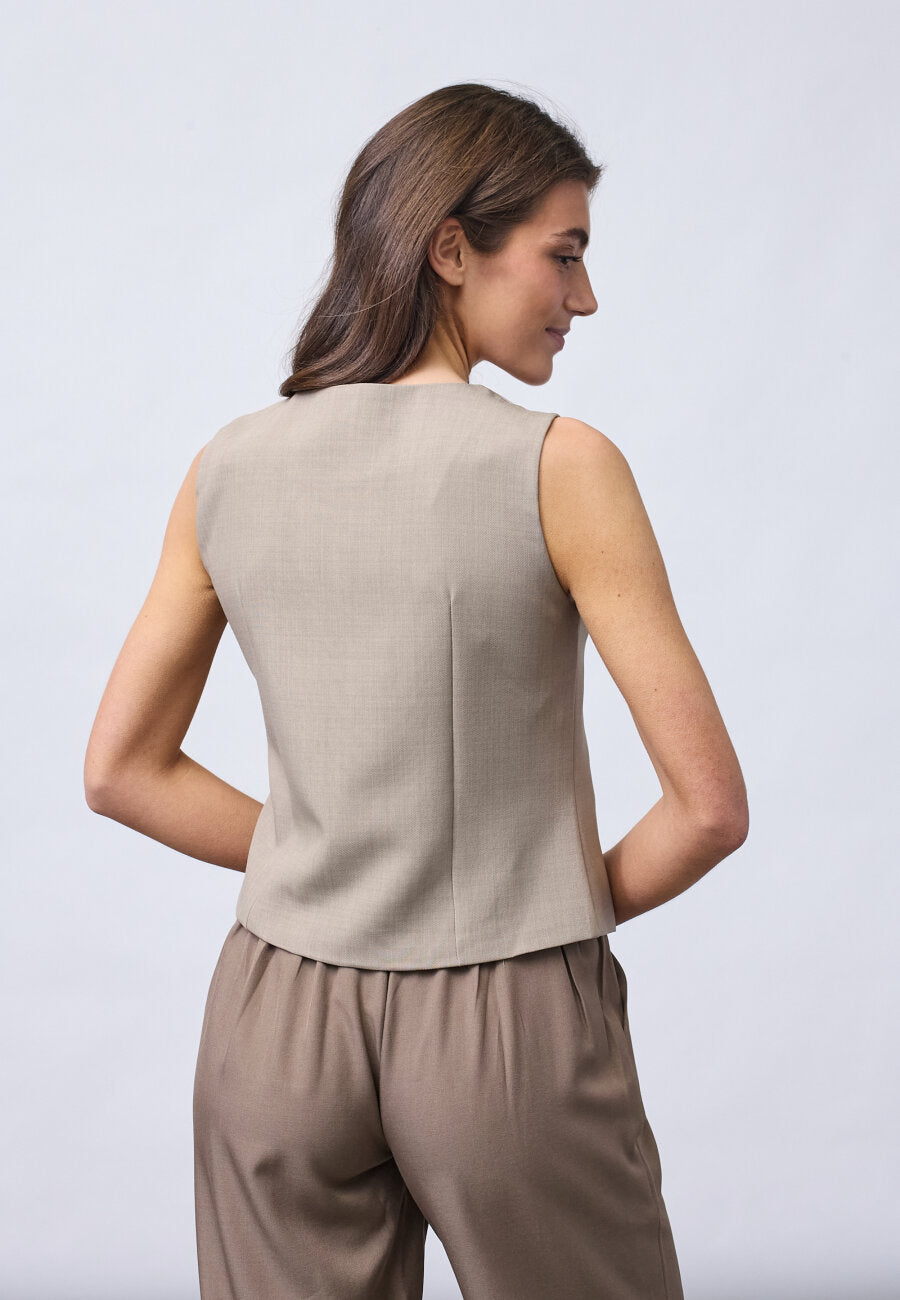 Gilet Gata Beige voor dames