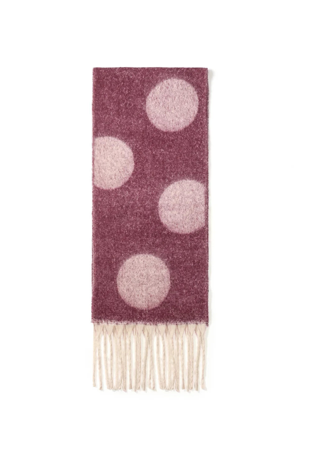 Scarf Dots Knit Bordeaux voor dames
