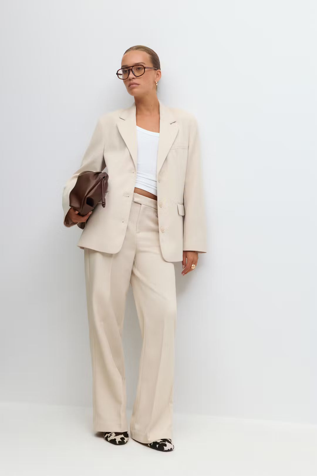 Blazer Twill Beige voor dames