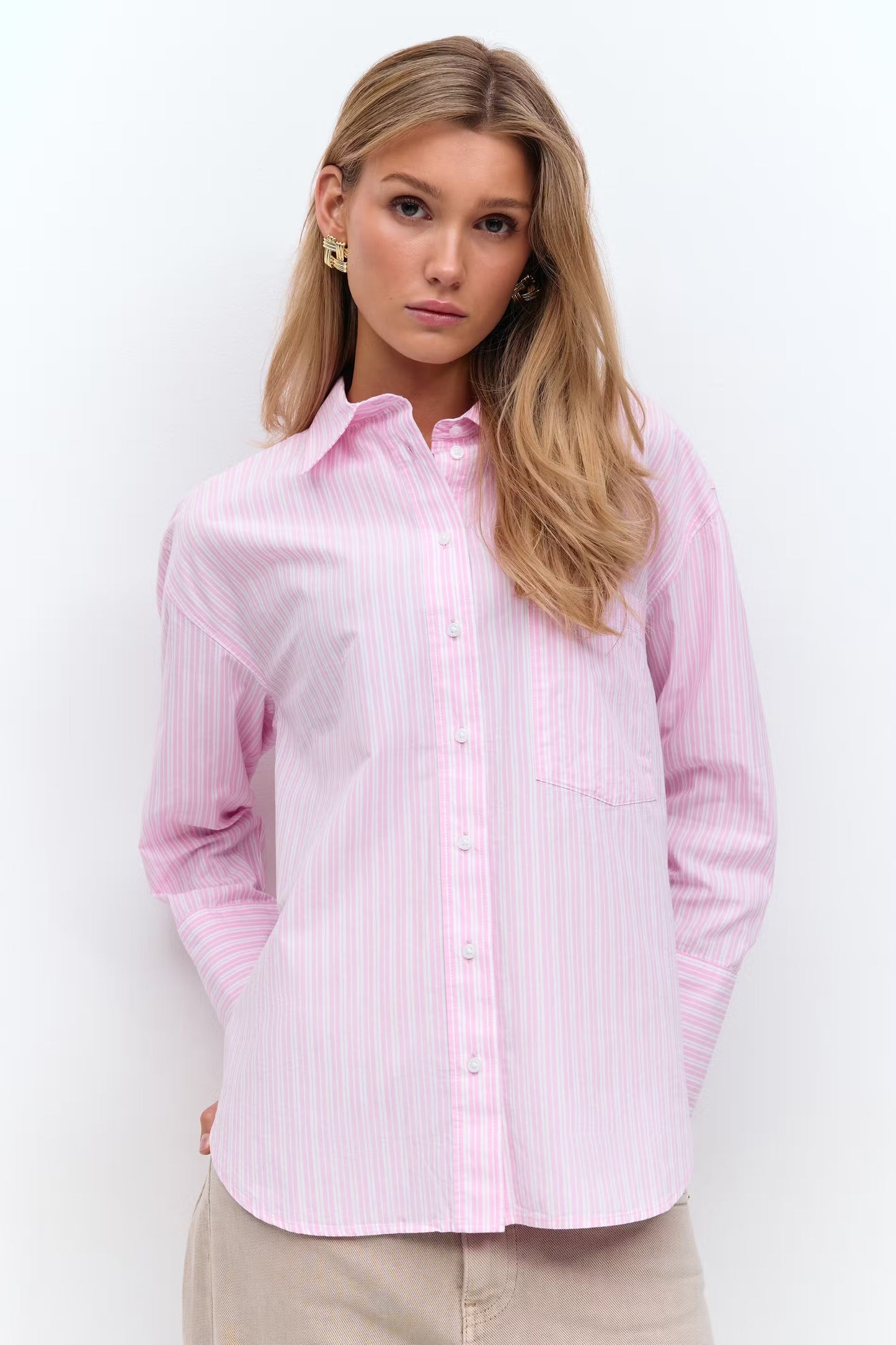 Blouse Stripe Roze voor dames