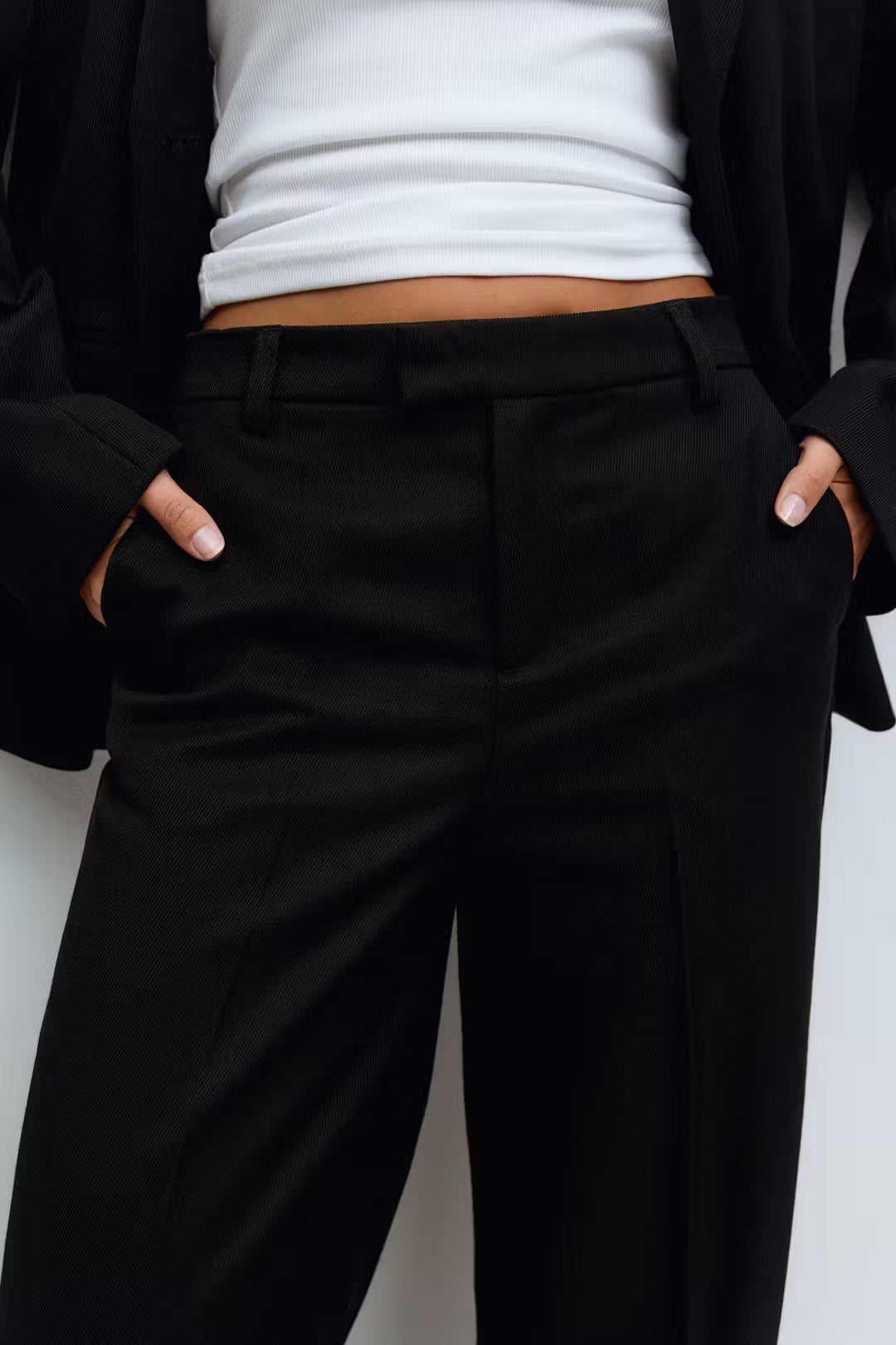 Broek Twill Zwart voor dames