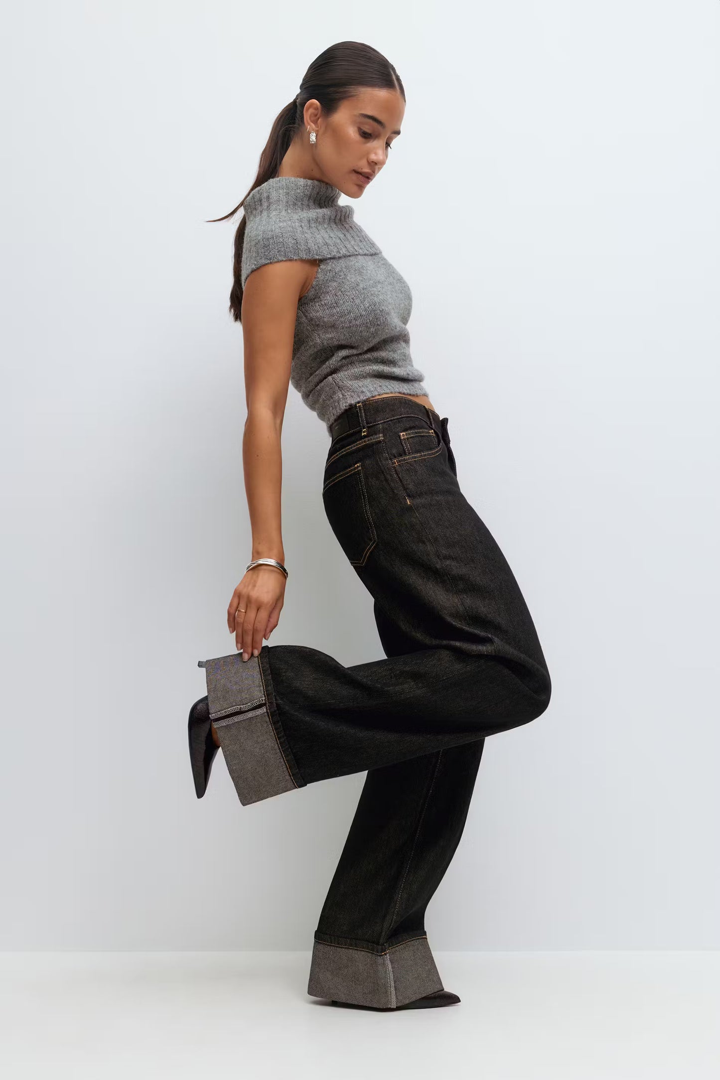 Jeans Fold Donkerblauw voor dames