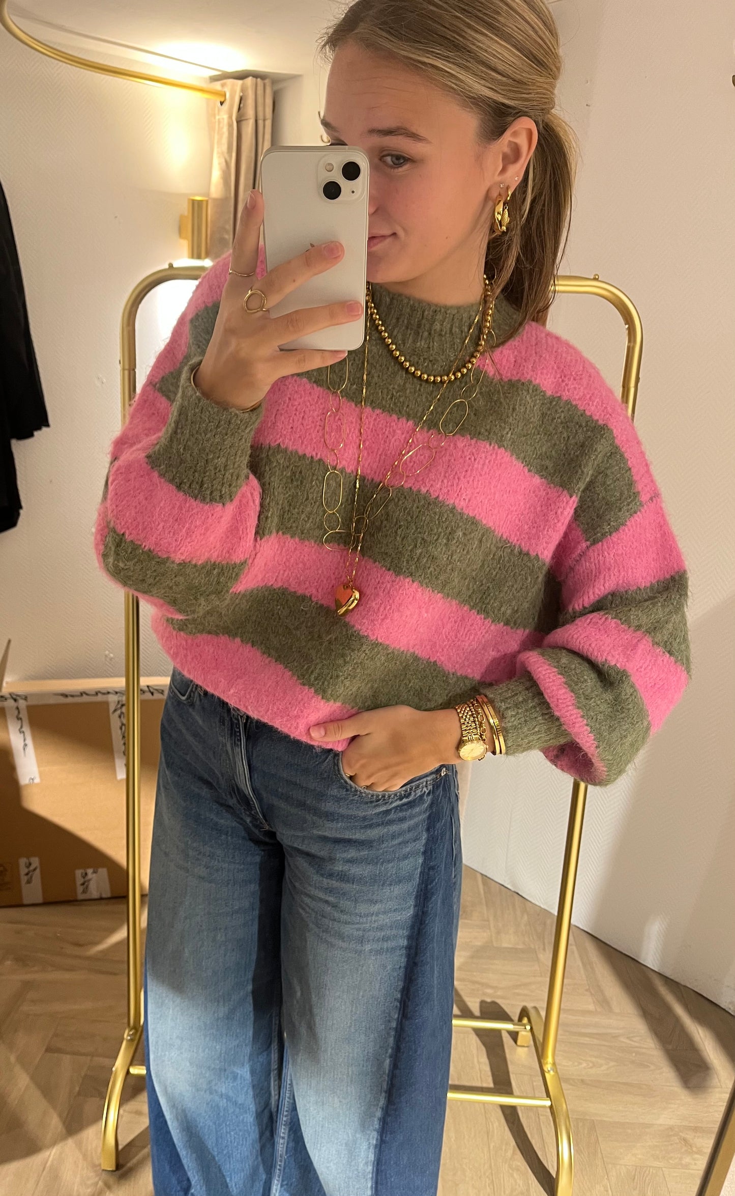 Trui Pien Groen voor dames