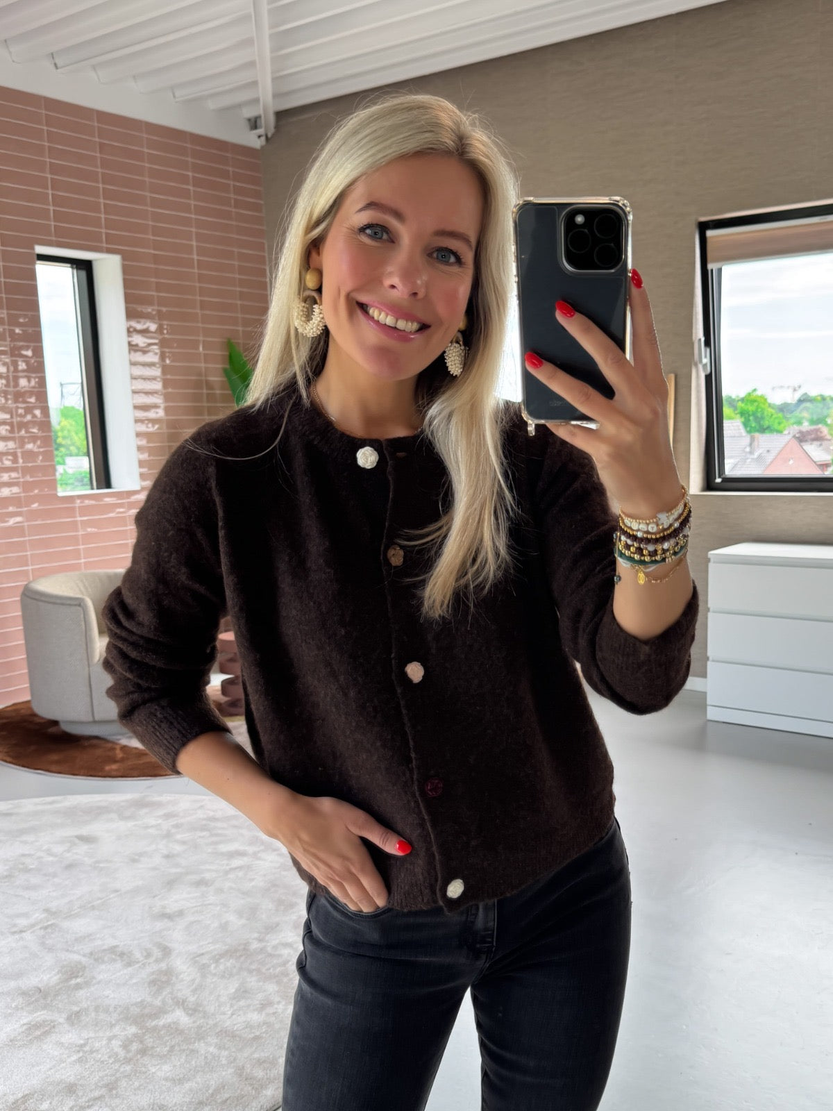 Vest Rani bruin voor dames