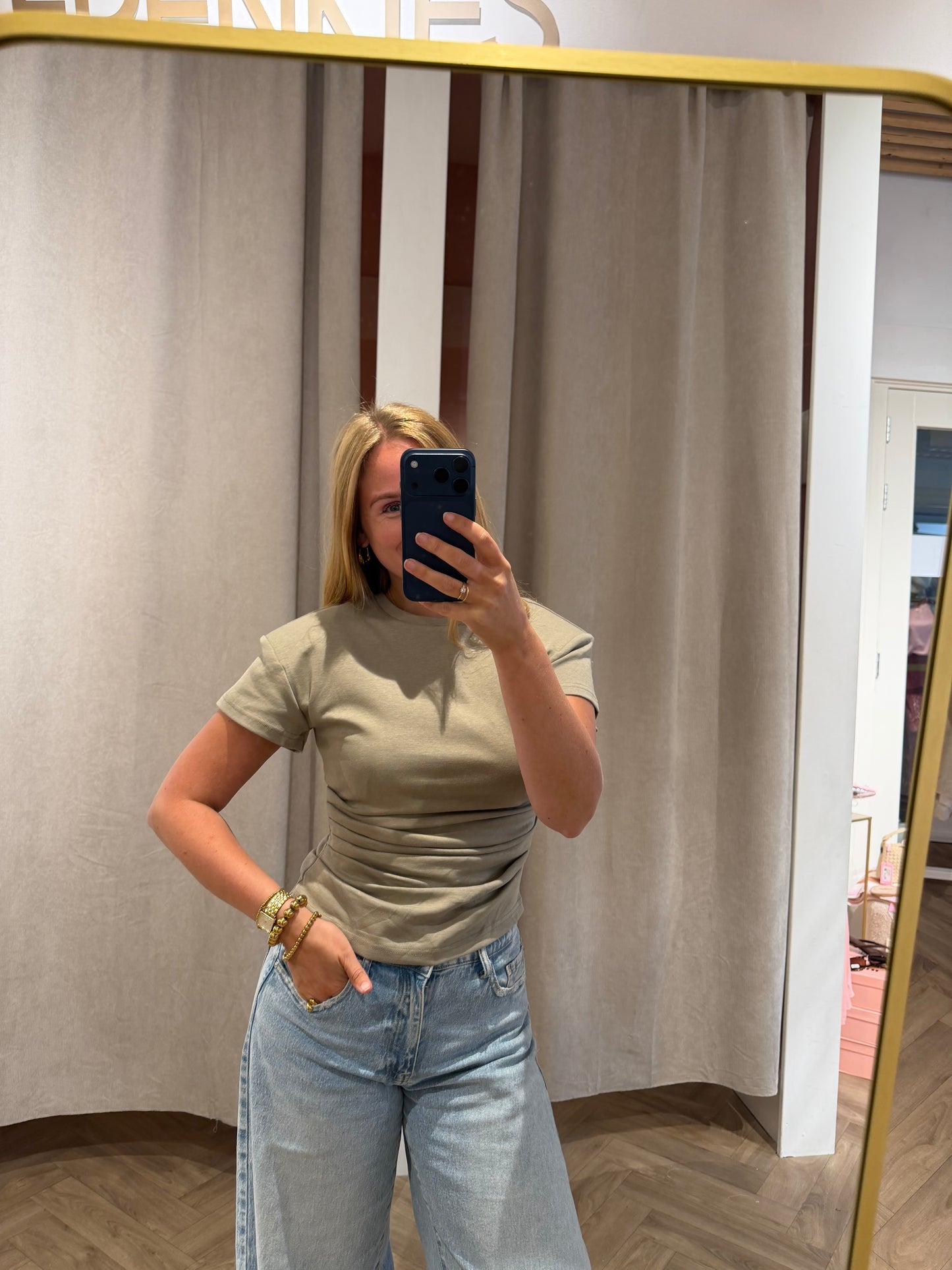 Top Karlijn Beige voor dames