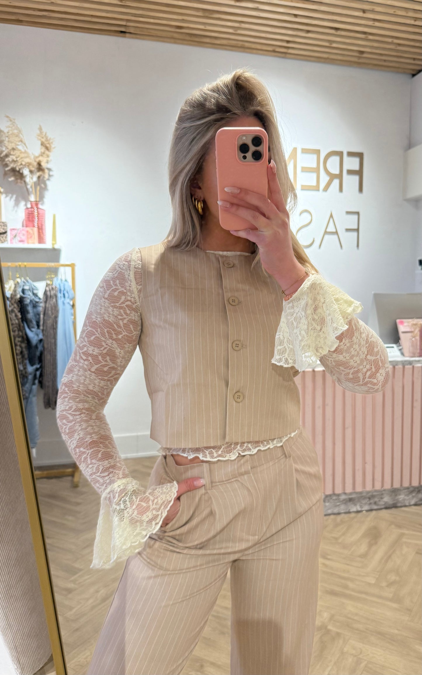 Gilet Denise Beige voor dames