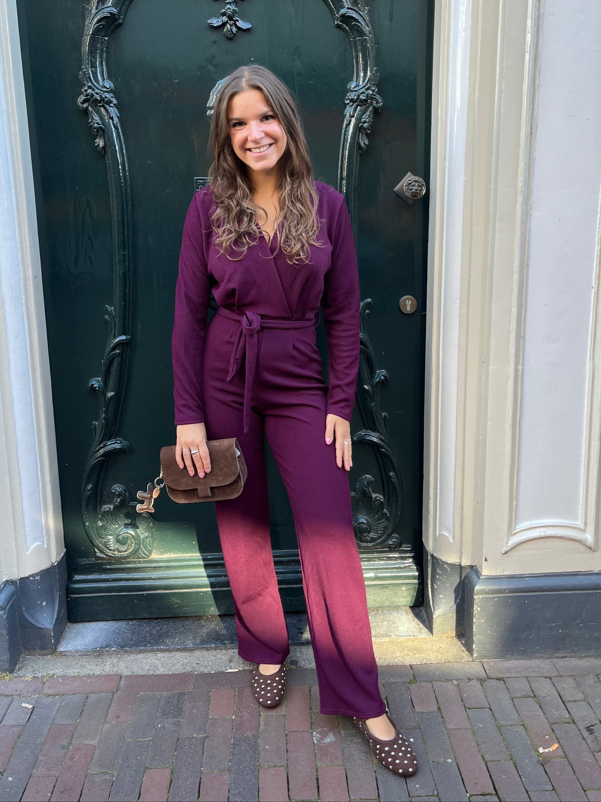 Jumpsuit Egina Bordeaux voor dames