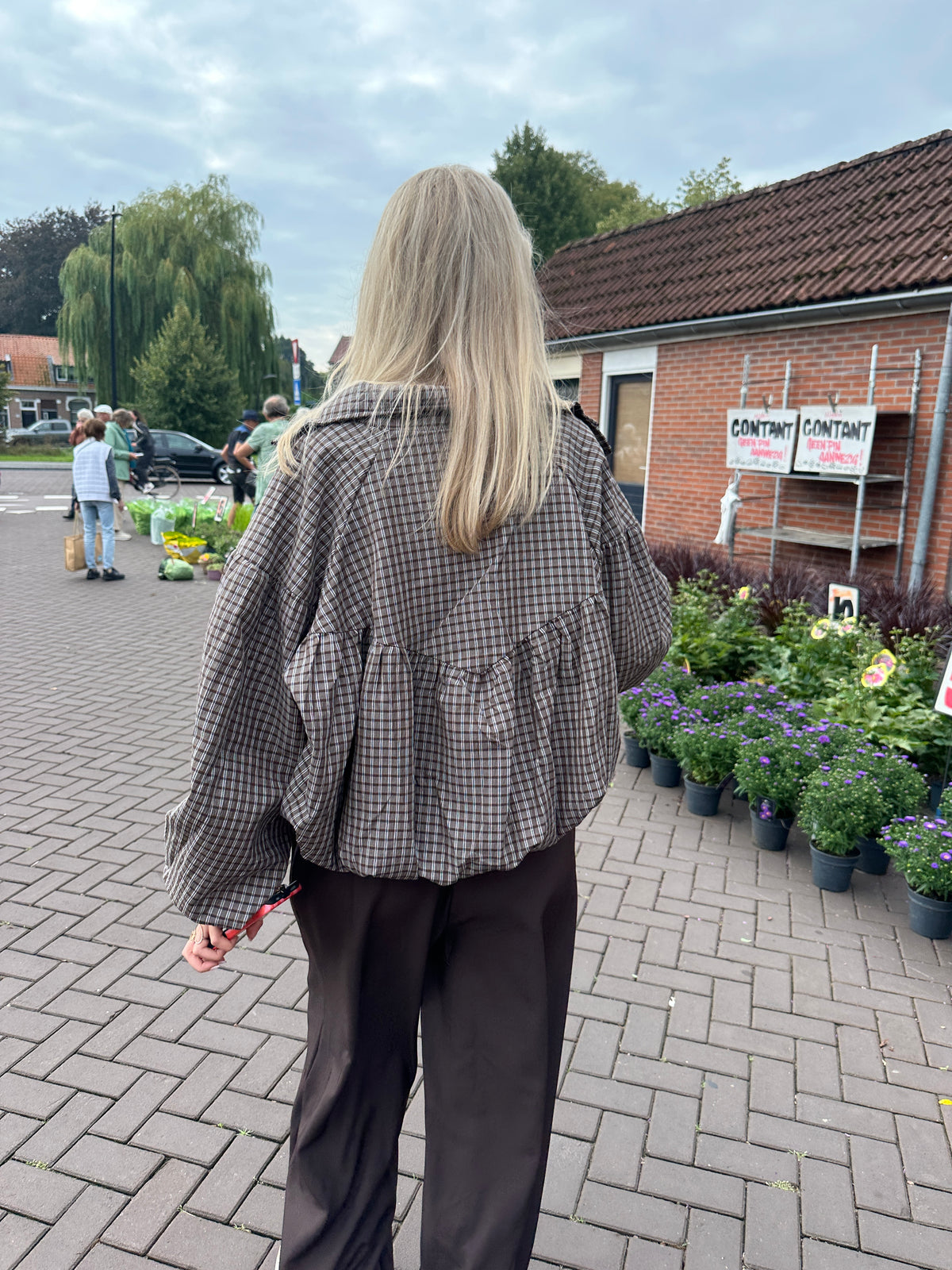 Jacket Sana Check Brown voor dames