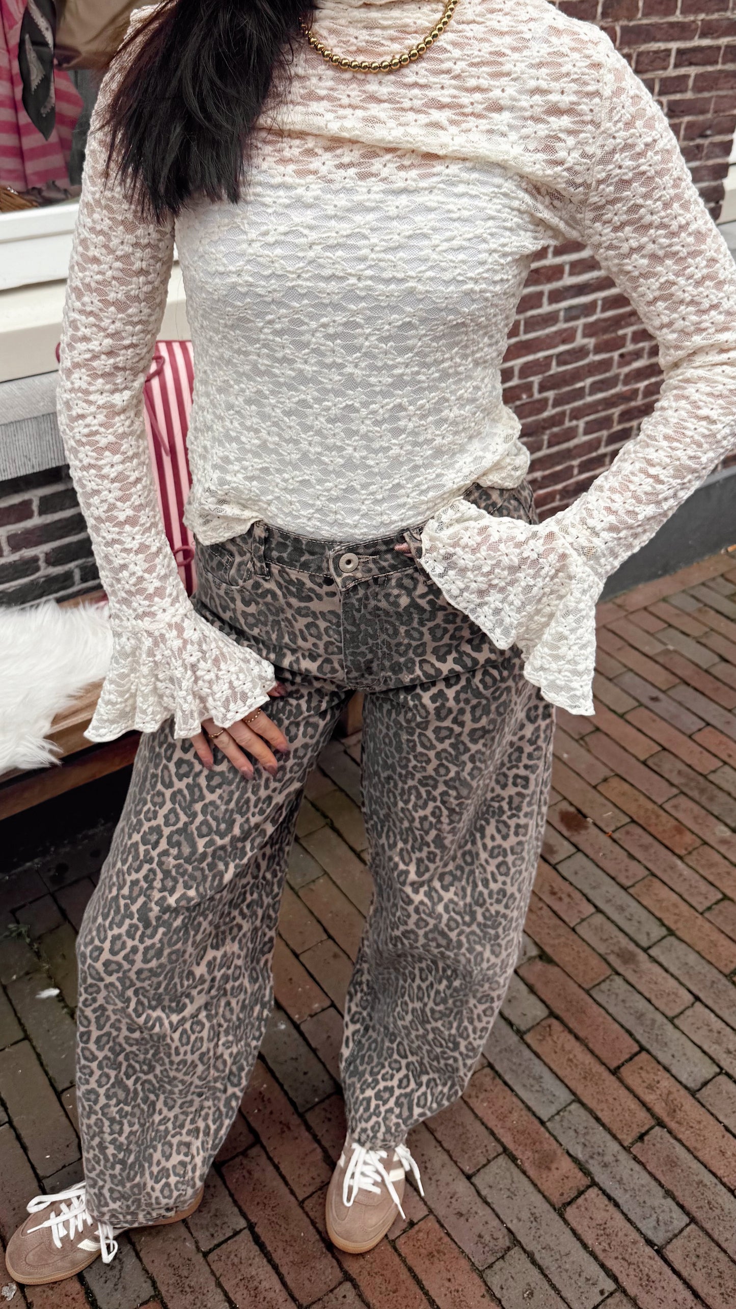 Jeans Balloon Leopard voor dames