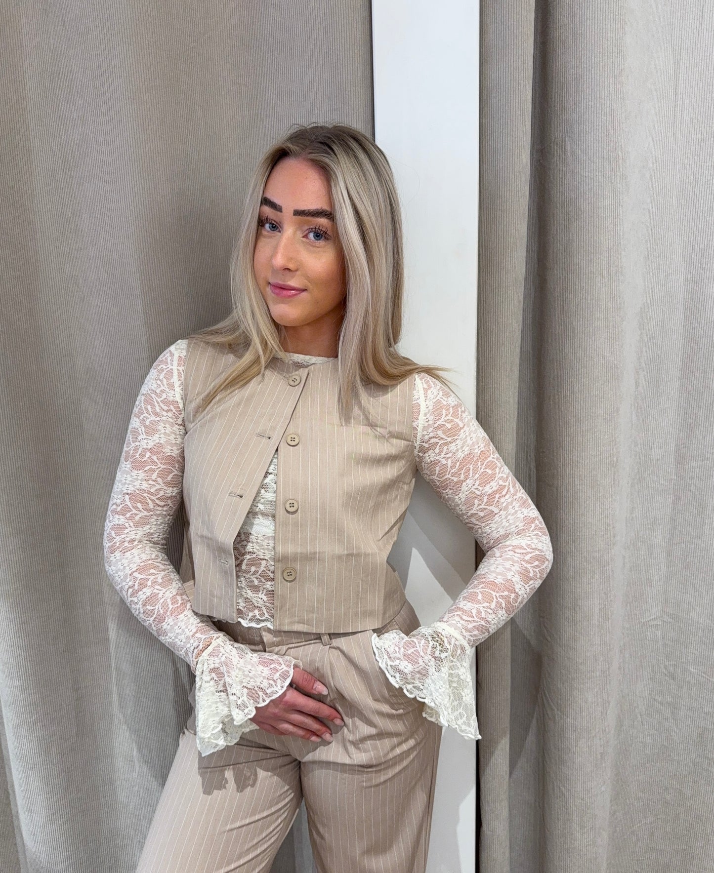 Gilet Denise Beige voor dames
