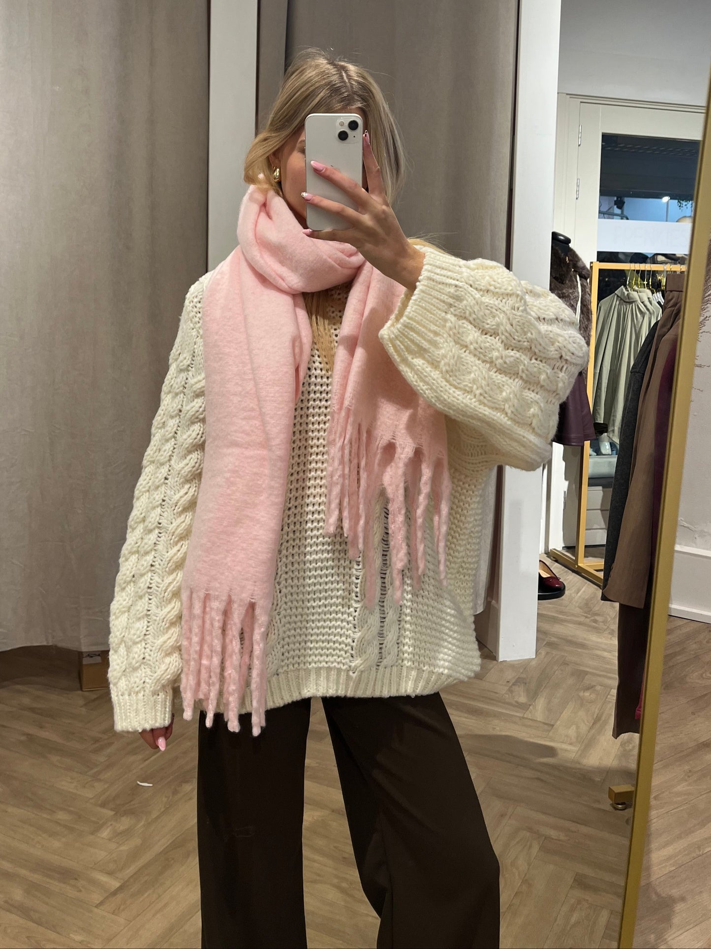 Sjaal Lichtroze voor dames