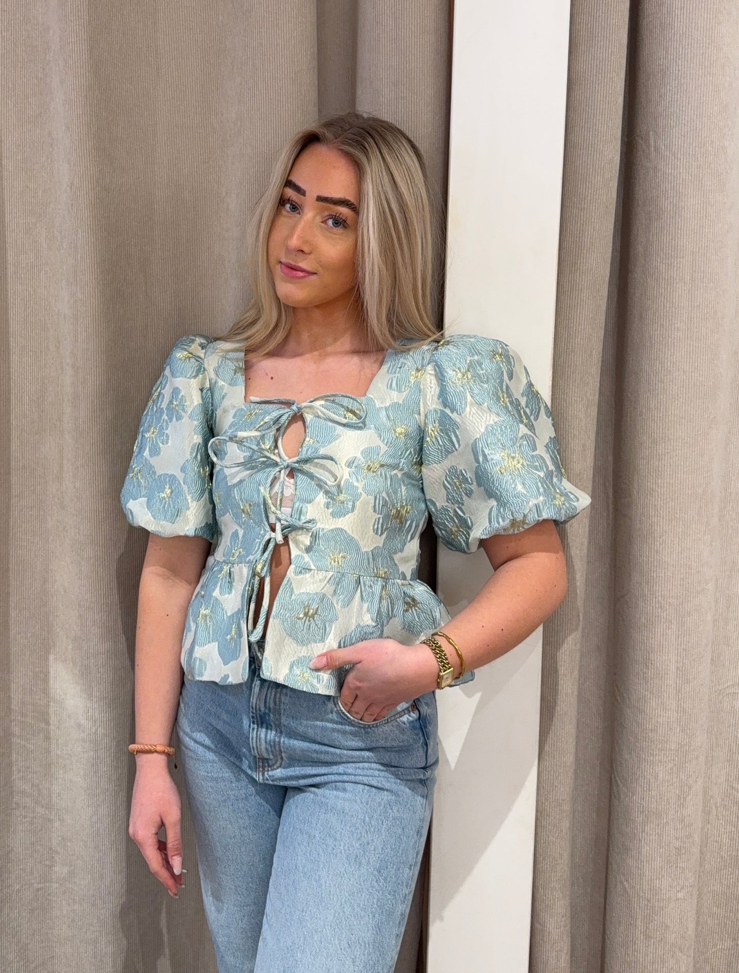 Top Ella Lichtblauw voor dames