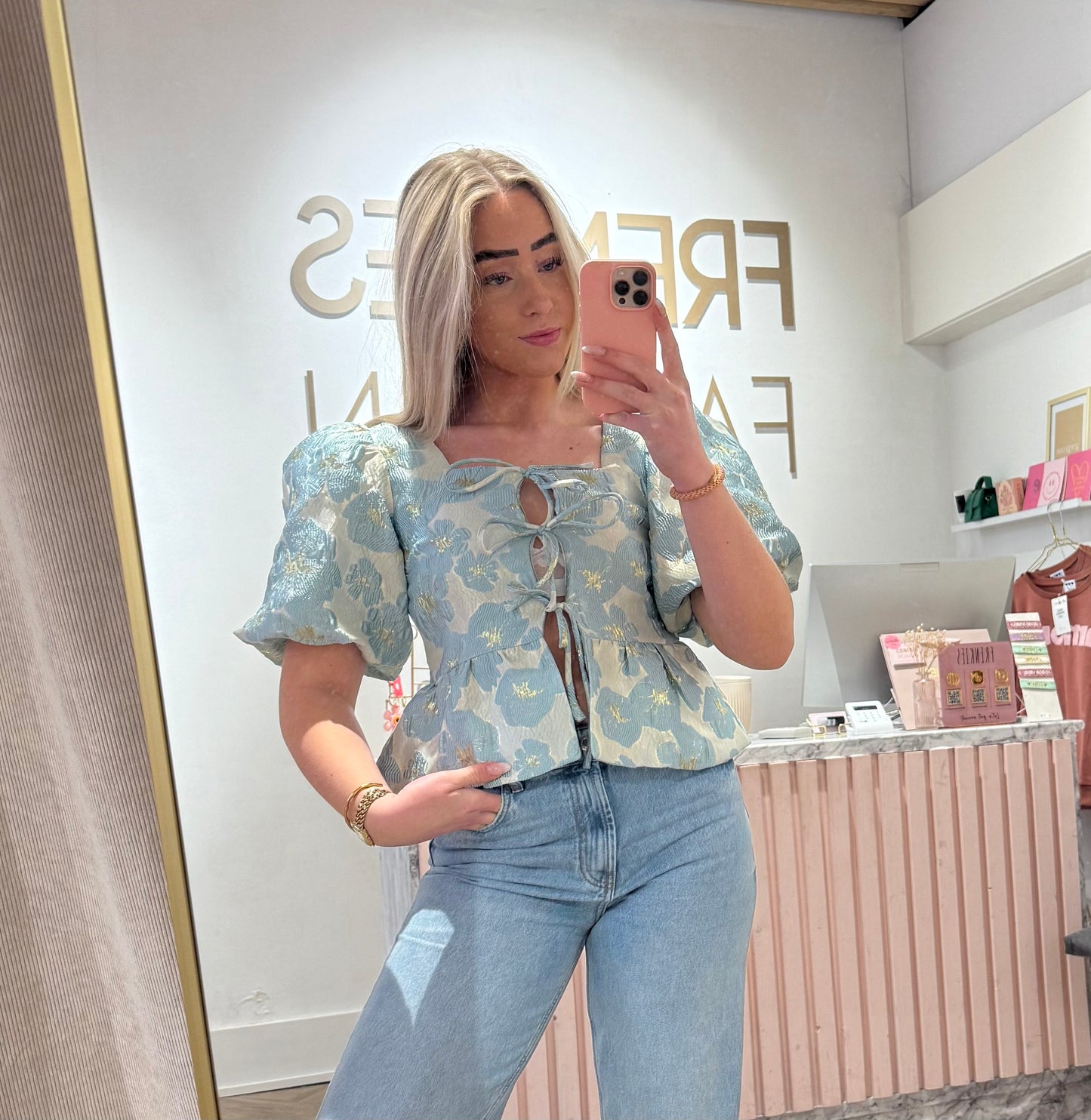 Top Ella Lichtblauw voor dames
