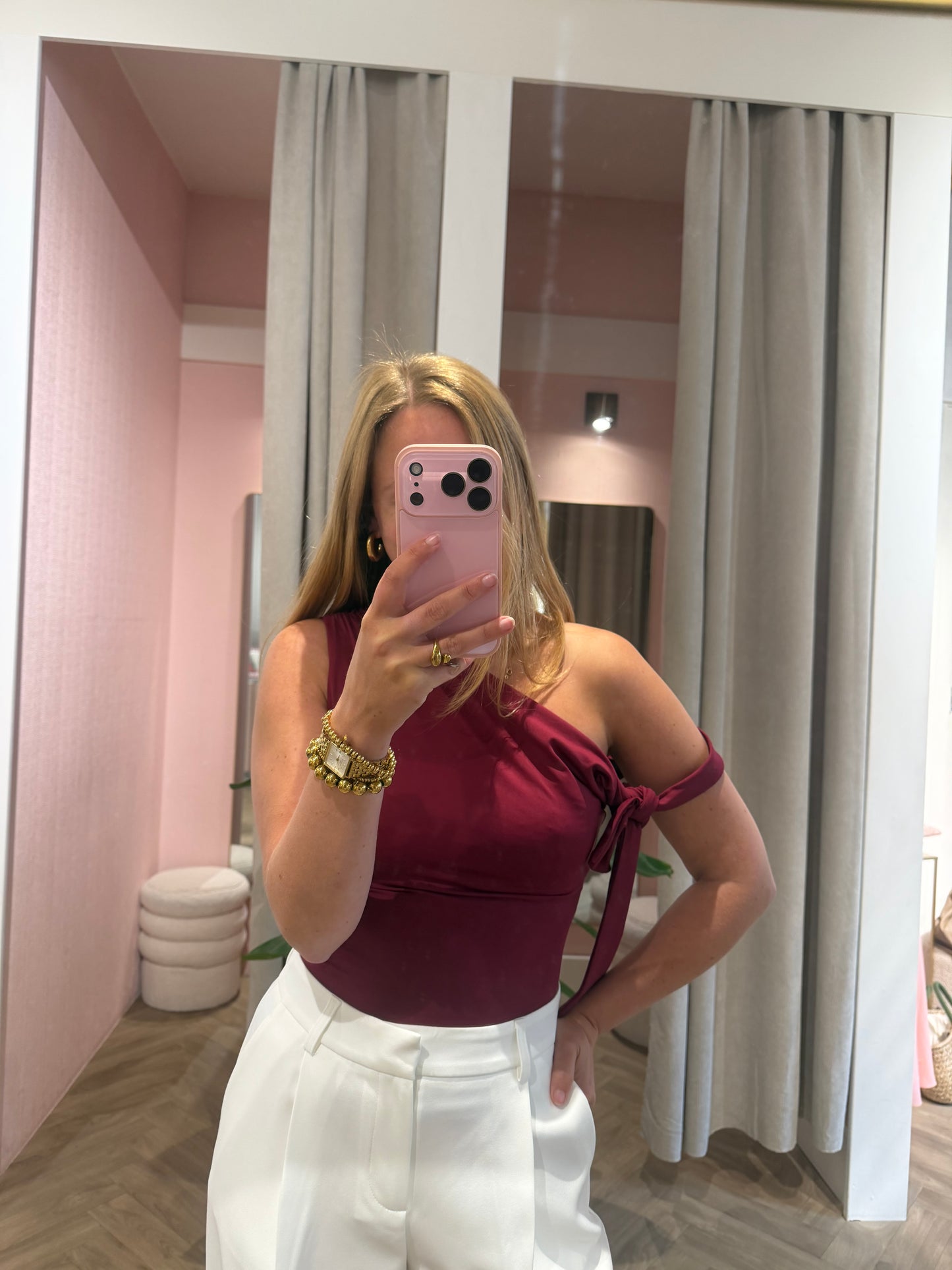 Top Anna Bordeaux voor dames