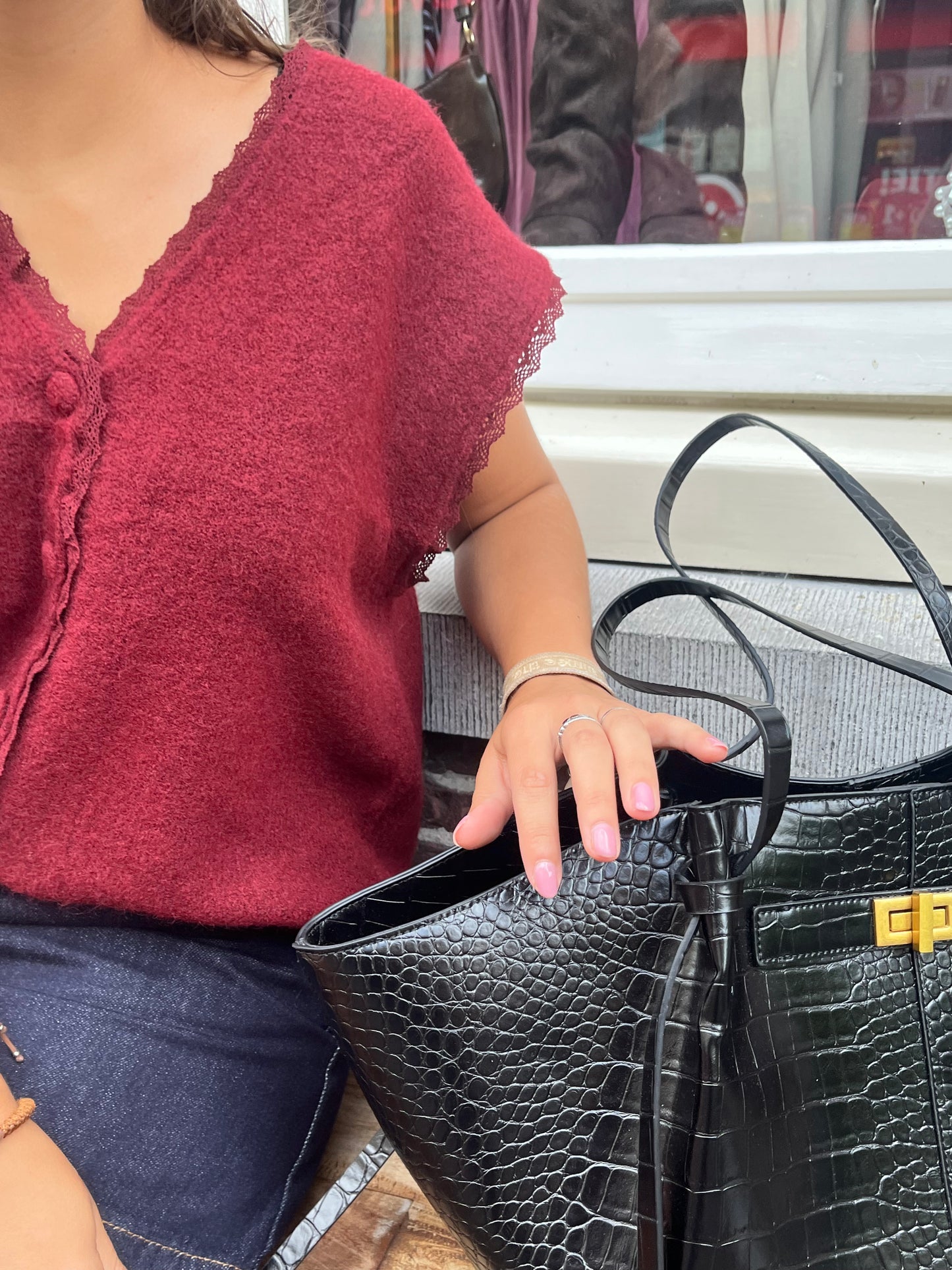 Top Maike Bordeaux voor dames