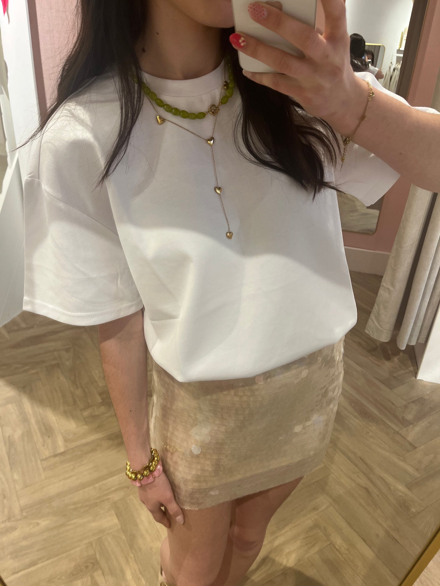 Skirt Sequin Champagne voor dames