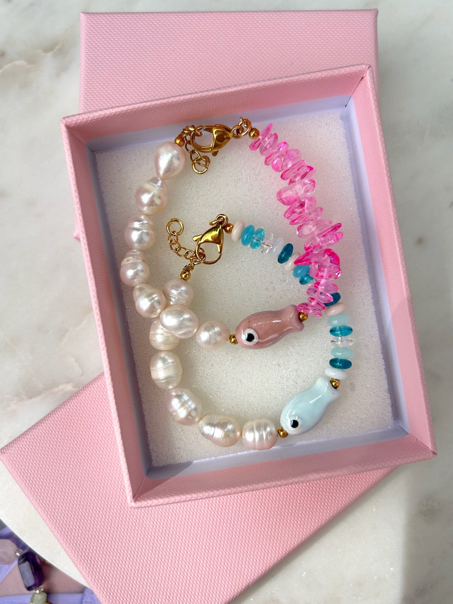 Bracelet Happy Fish Pink voor dames