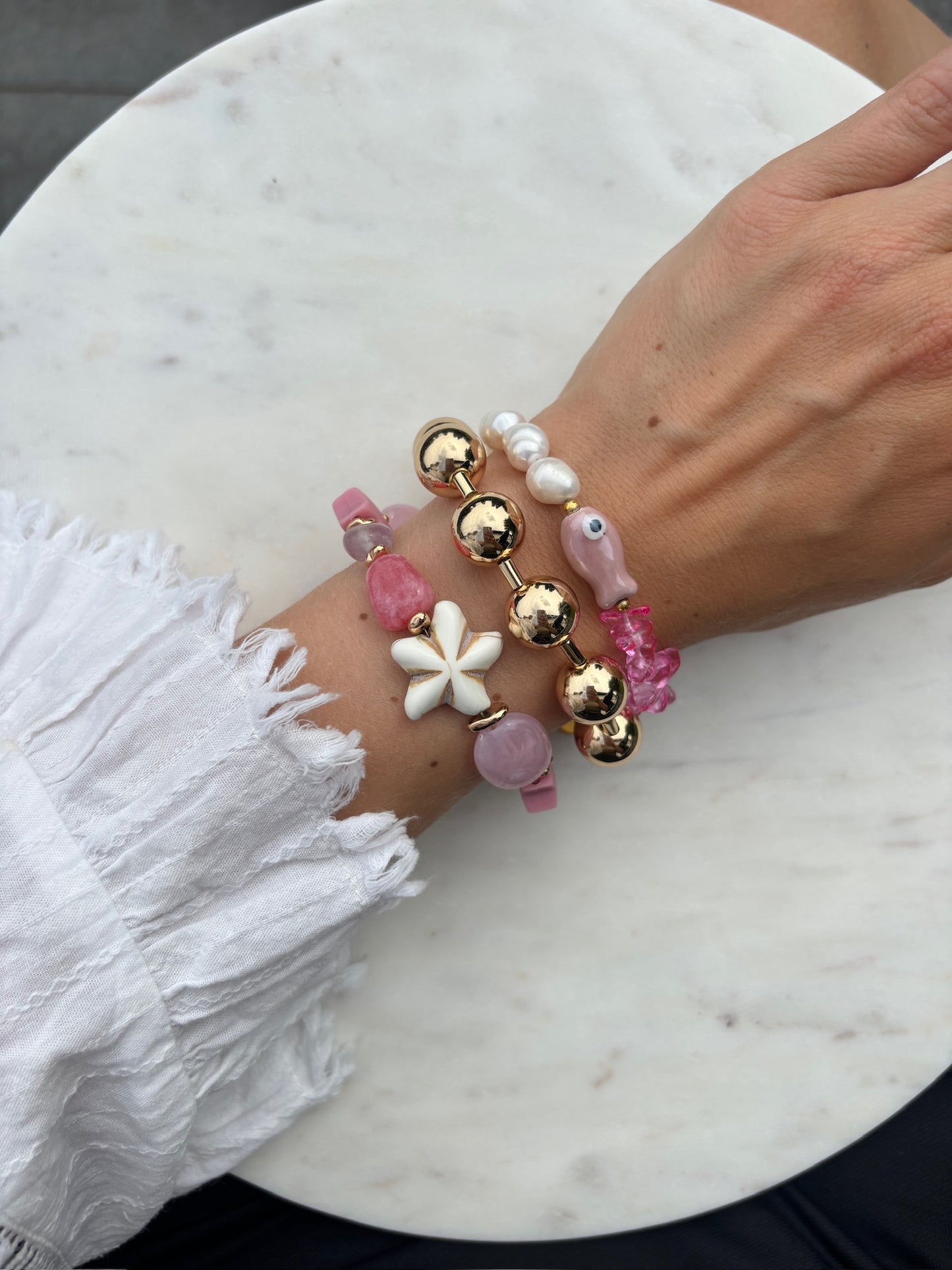 Bracelet Happy Fish Pink voor dames