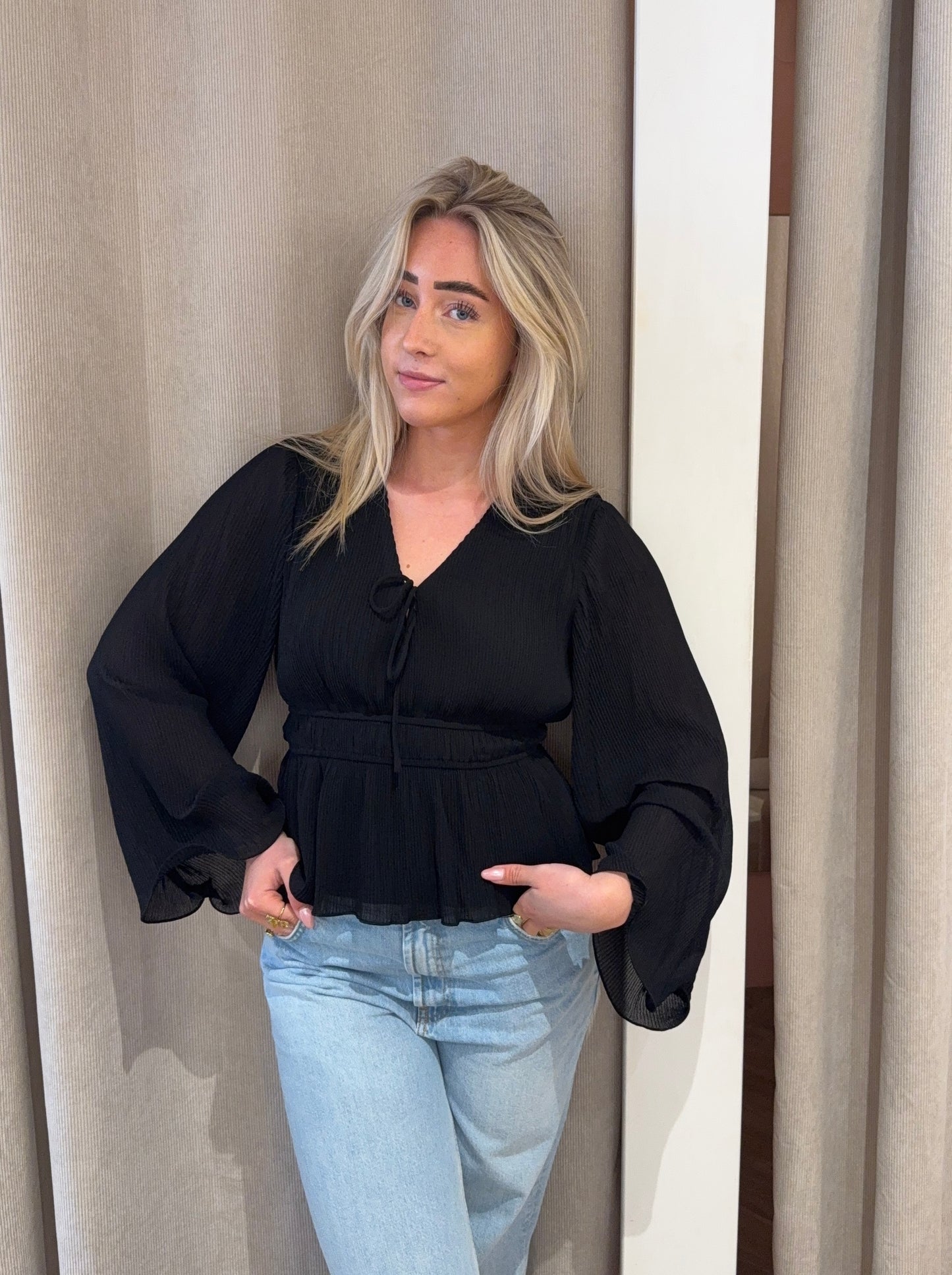 Blouse Olivia Zwart voor dames