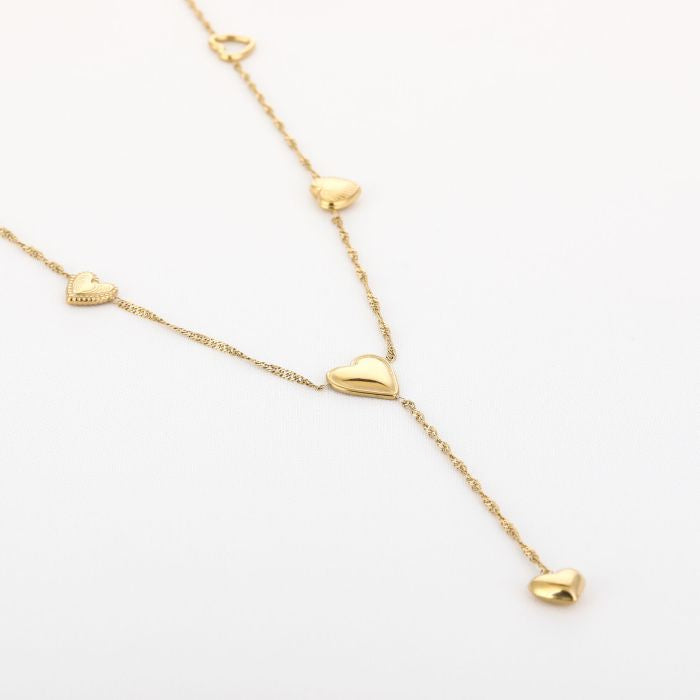 Necklace Hearts Y-Shape Gold voor dames