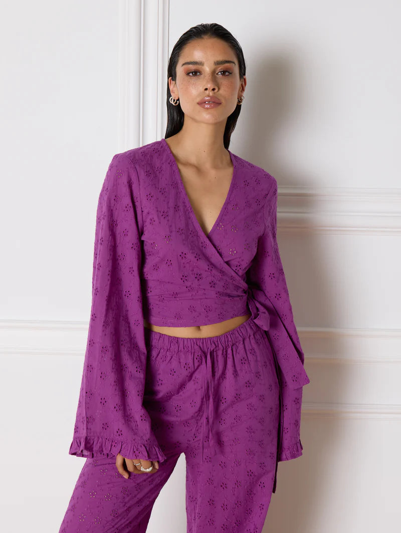 Broek Luna Paars voor dames