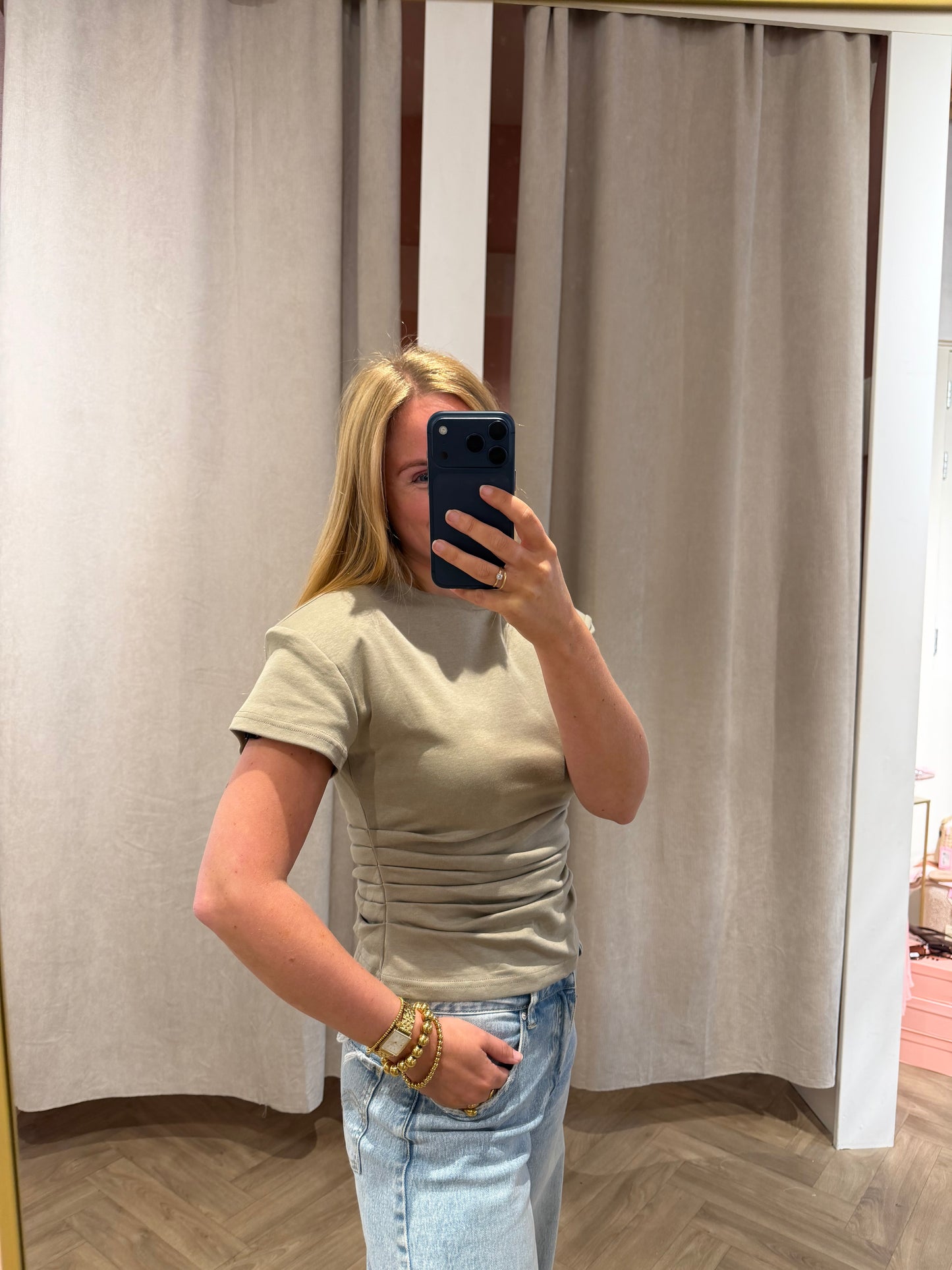 Top Karlijn Beige voor dames