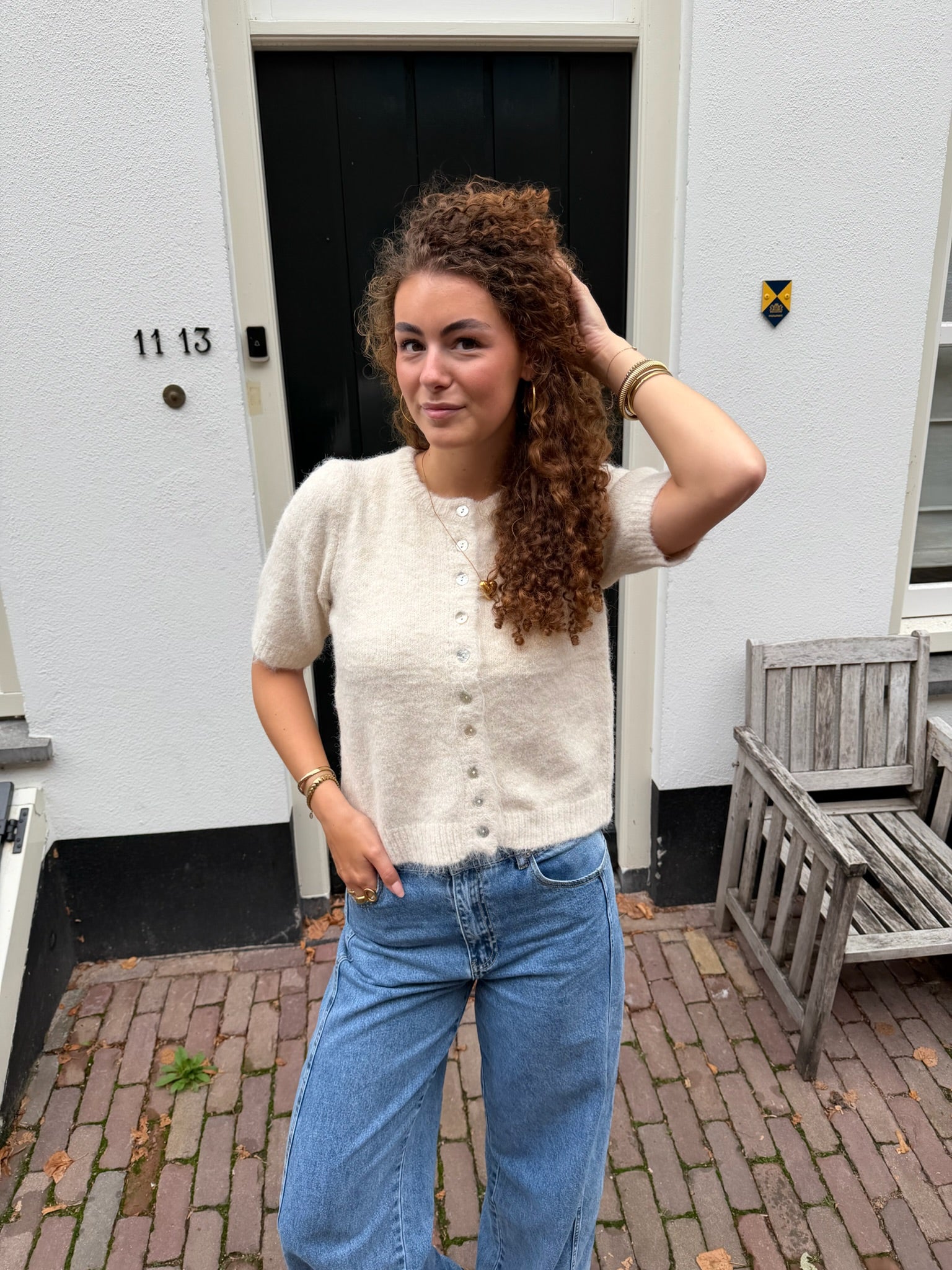 Cardigan Maan Knit Beige voor dames