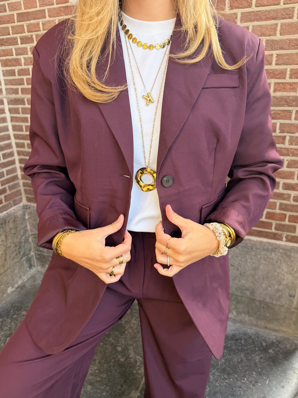 Blazer Lauren Bordeaux voor dames