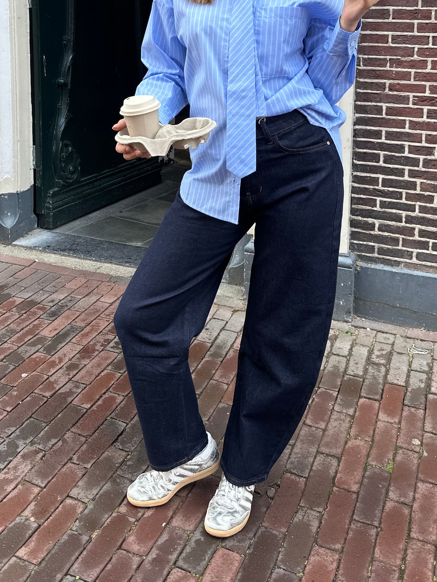 Jeans Kaat Balloon Darkblue voor dames