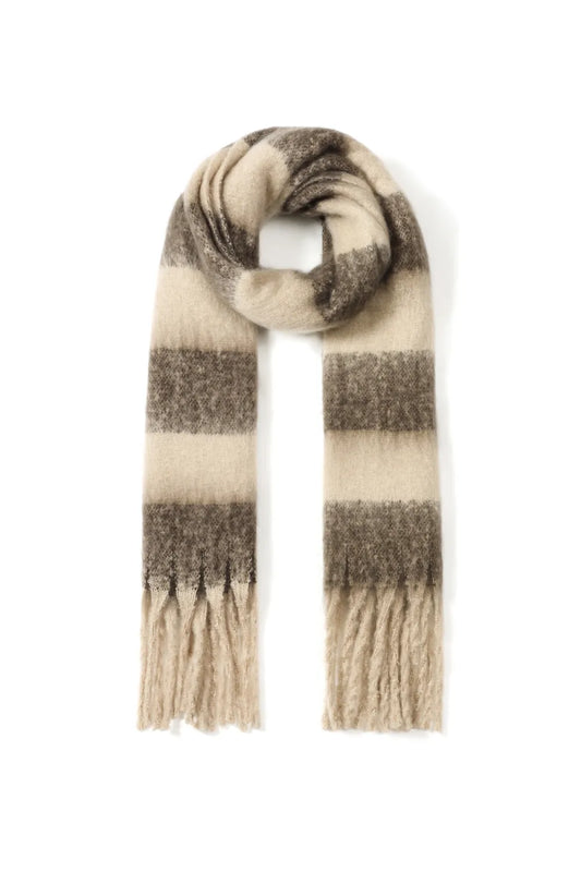 Scarf Stripe Knit Brown voor dames