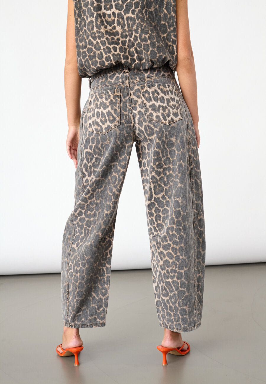 Jeans Fiora Balloon Leopard voor dames