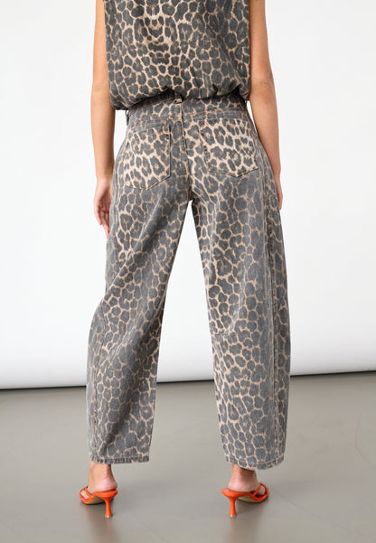 Jeans Fiora Balloon Leopard voor dames