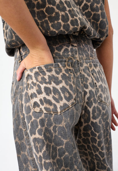 Jeans Fiora Balloon Leopard voor dames