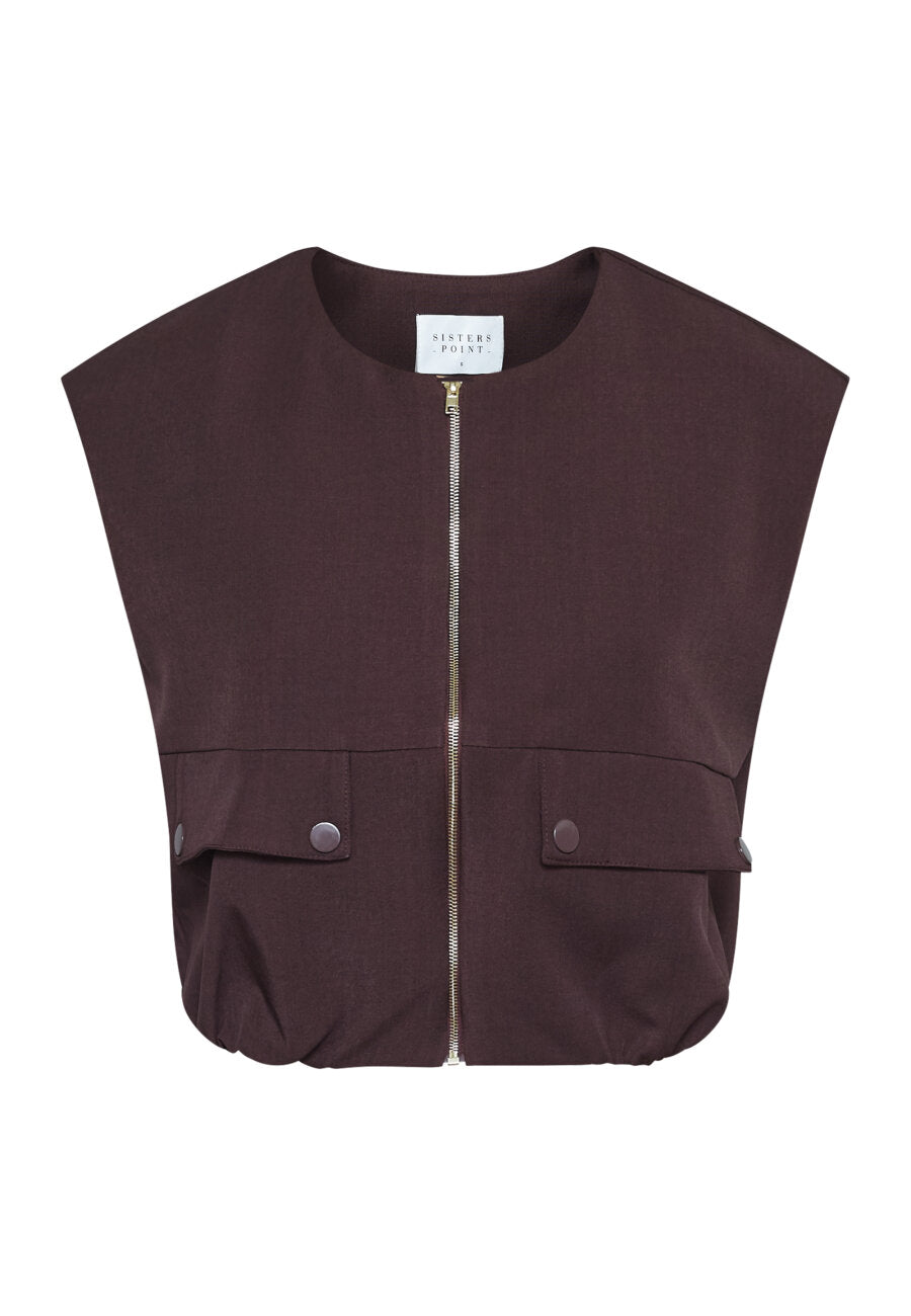Gilet Elsa Bruin voor dames