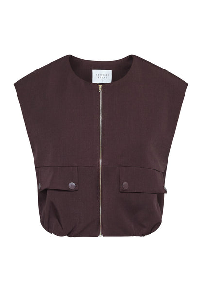 Gilet Elsa Bruin voor dames