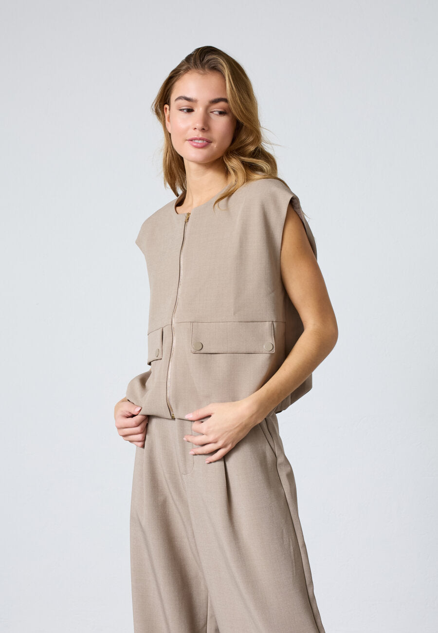 Gilet Garwin Beige voor dames