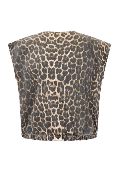 Gilet Garwin Zipper Leopard voor dames