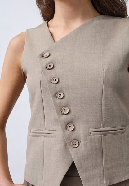 Gilet Gata Beige voor dames
