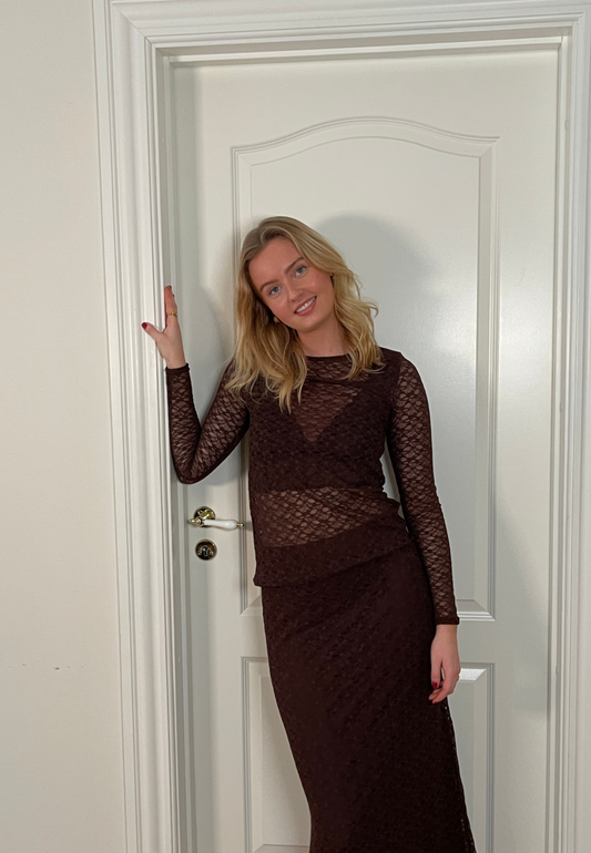Top Gimas Lace Brown voor dames