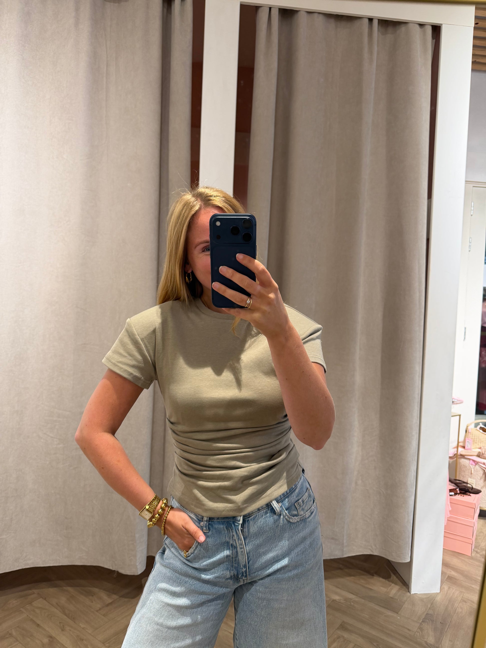 Top Karlijn Beige voor dames