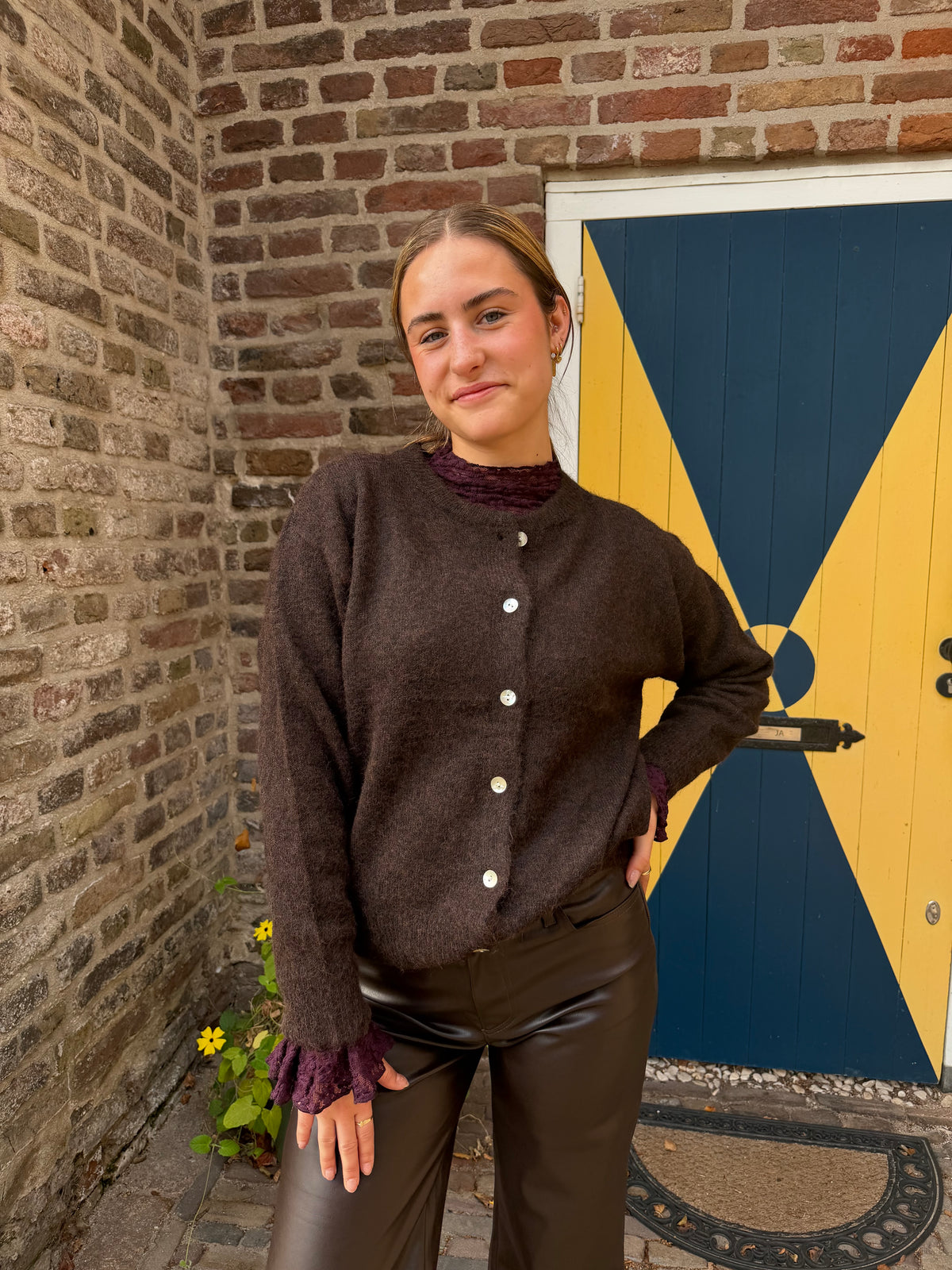 Cardigan Juna Brown voor dames
