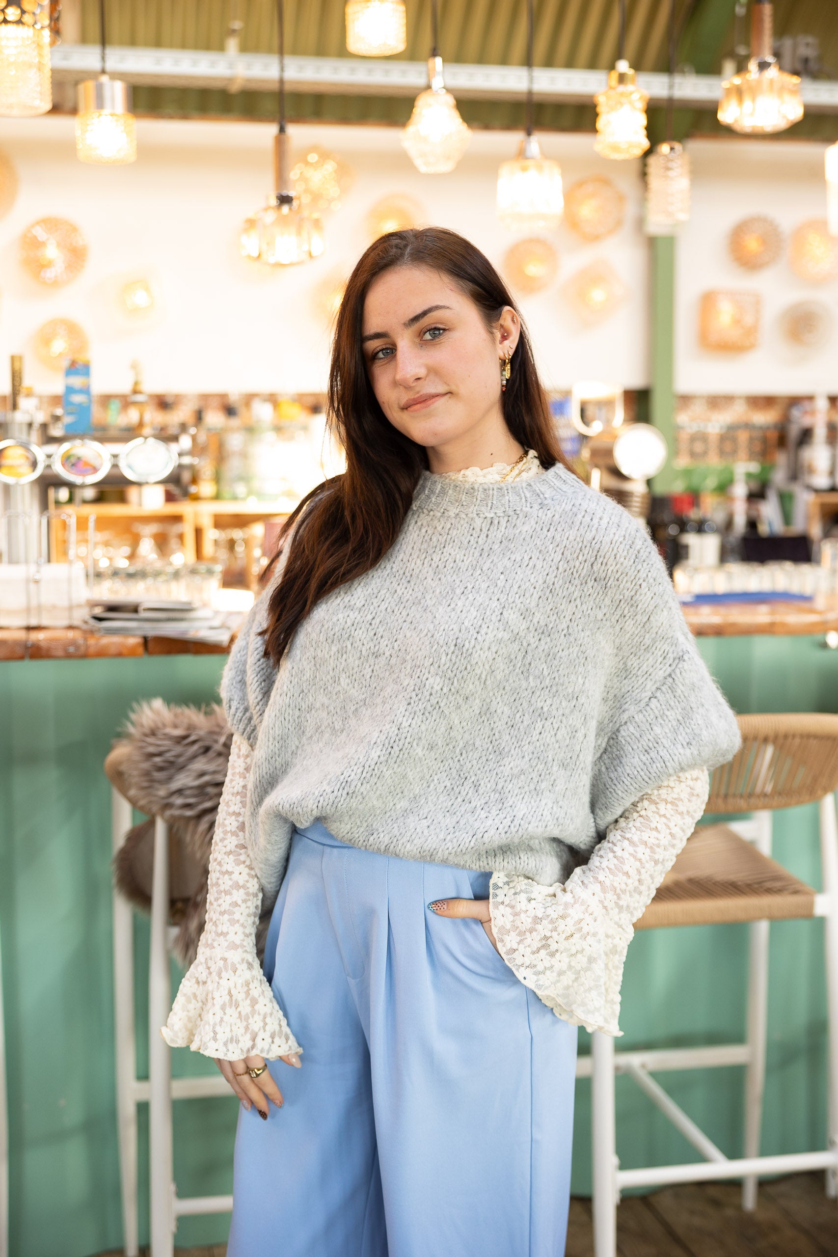 Trui Jeanine Lichtgrijs voor dames