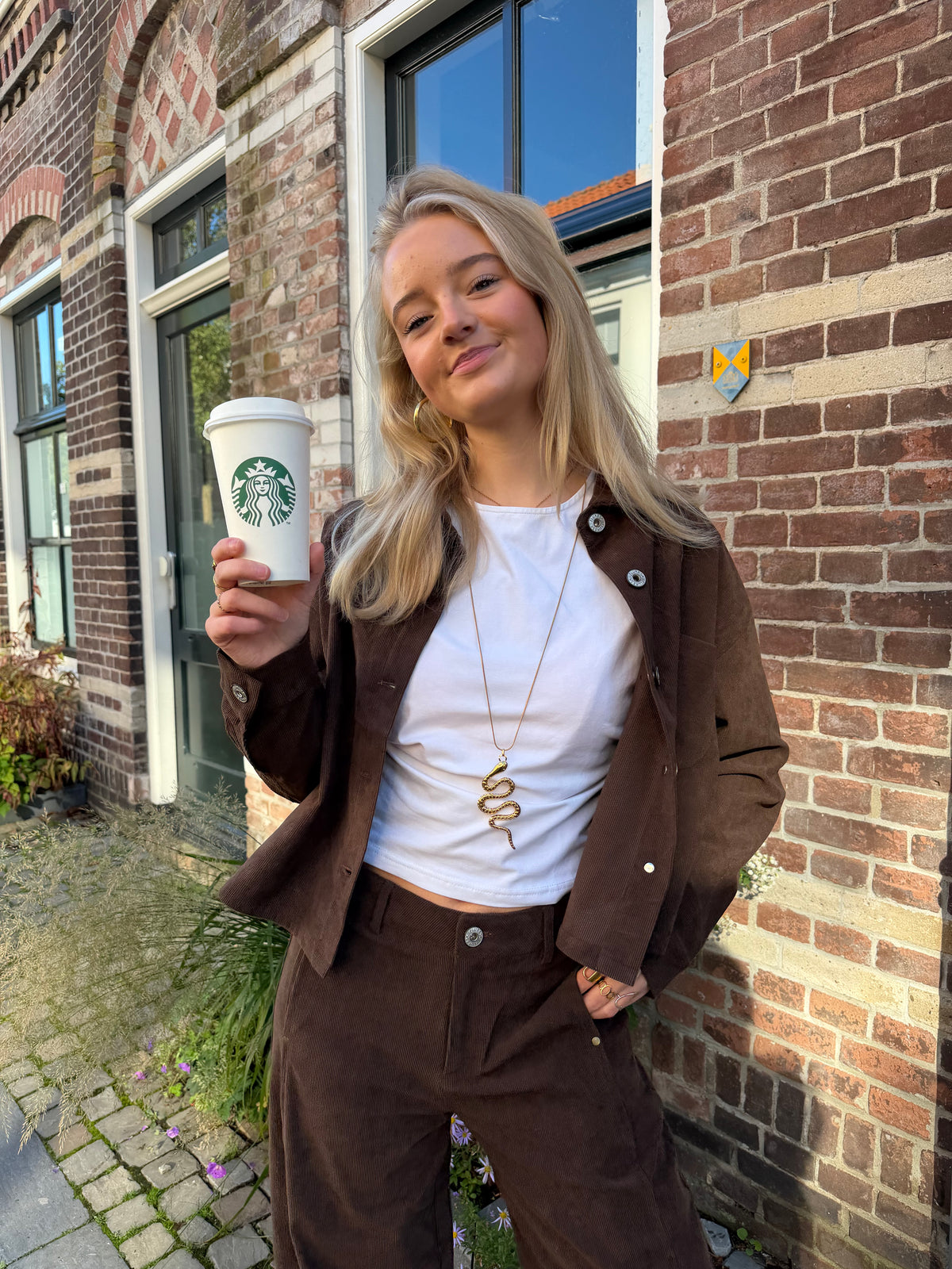 Blouse Solene Brown voor dames