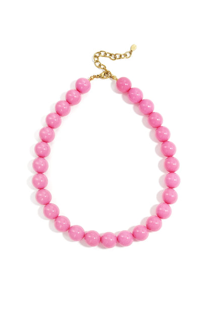 Necklace Beads Short Pink voor dames