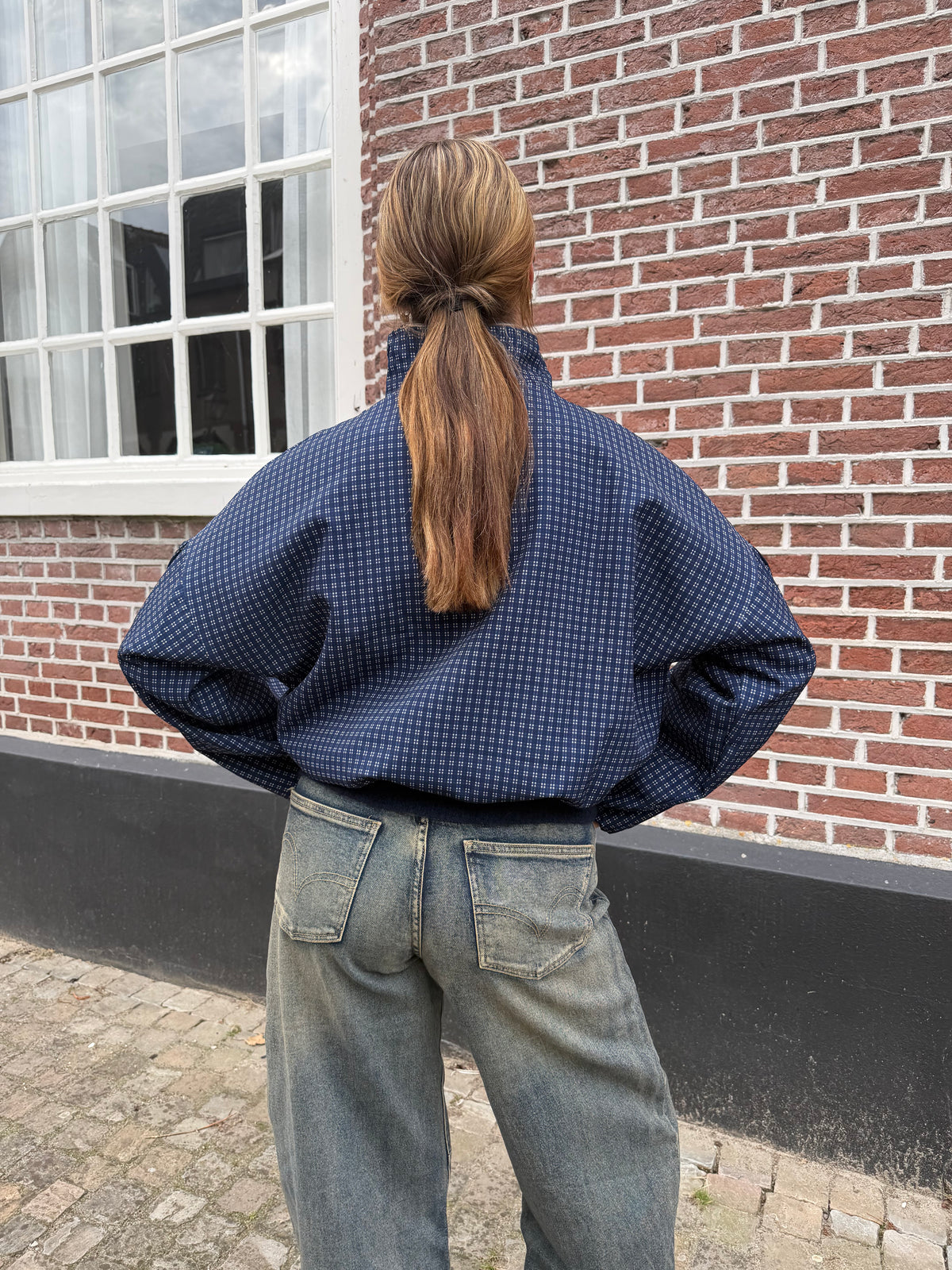Jacket Julia Check Blue voor dames