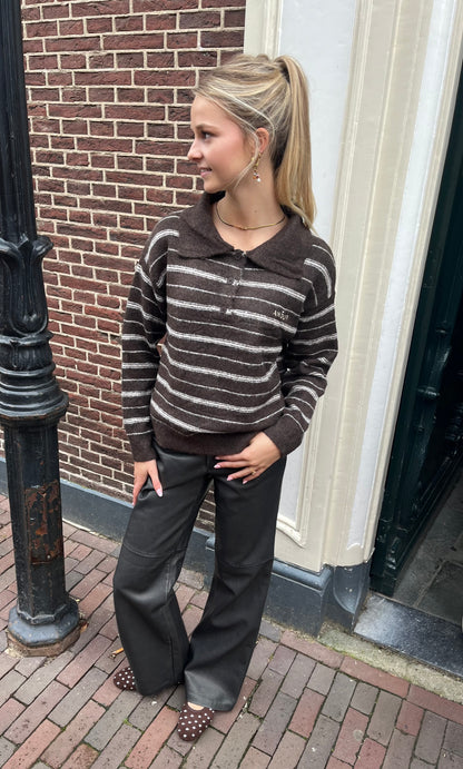 Trui Zoe Bruin voor dames