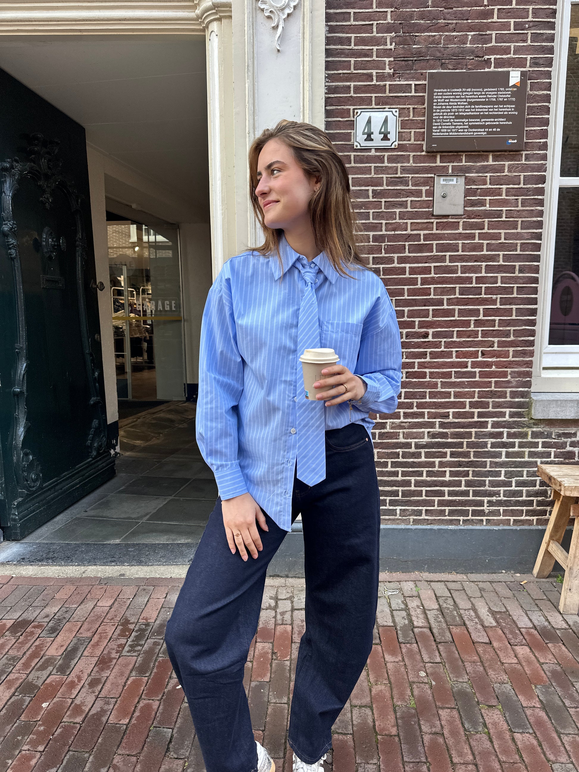 Blouse Vanya Stripe Blue voor dames