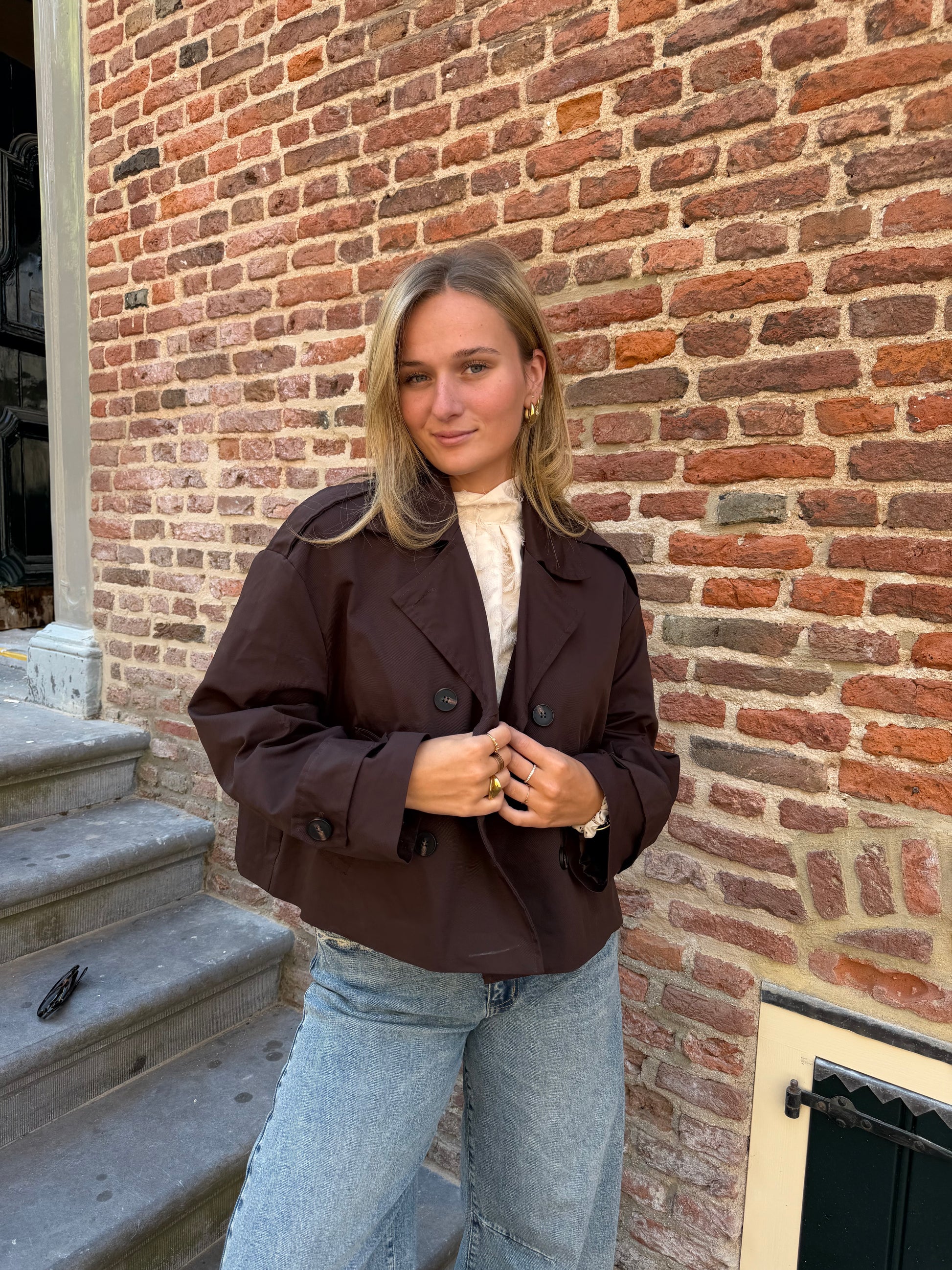 Jacket Alisha Trench Brown voor dames