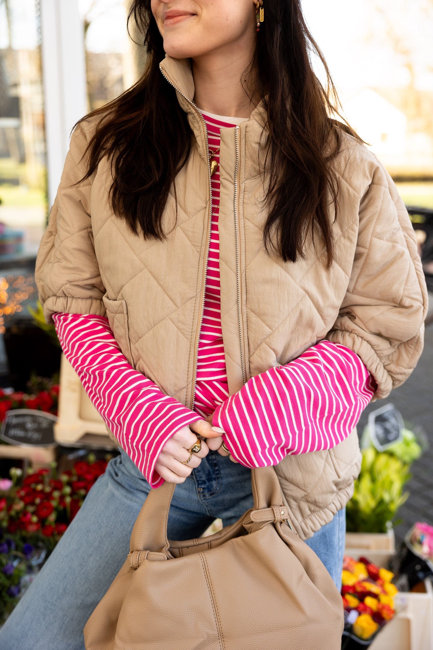 Bodywarmer Lotta Beige voor dames